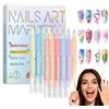 JYIXXZX 12 Colori Penne per Nail Art, 3D Nail Art Pen, Pennarelli per Unghie Penna Punta Graffiti Pennello per Disegno, Smalto in Penna per Casa Salone per una Rapida Nail Art Fai da Te
