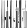 Rbleote 3 Pezzi Mascara Metallizzato, Mascara con Spazzola in Metallo, Effetto Allungante e Ricurvo, Applicazione Uniforme Senza Grumi, Resistente all'Acqua Sudore, Non Sbiadisce Facilmente (Nero)