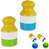 EPMOCN Set da 2 Applicatori di Crema Solare Ricaricabili, 100ml Crema Solare Roll-on per Tutta la Famiglia, Distributore di Lozione Solare, Ideale per Viaggi & Casa, Verde & Blu