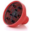 TEKSHOPPING Diffusore in silicone per asciugacapelli con diametro da 4,2 a 4,8 cm, pieghevole, colore a scelta (rosso)