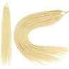 FDEETY 24 Pollici Extension per Treccine Africane Lunga Extensione per Capelli con Treccia Sintetica Braiding Hair Extensions Crochet Trecce Torsione per le Donna (Nero)