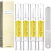 Eniyou 4 Pcs Nail Care Pen,Olio per Cuticole Unghie Penna per Cuticole Unghie,Formula Naturale Idrata Ripara In Profondità Previene Screpolature Secchez RinforzaUnghie Efficac Unisex Con Lima Per Unghie(2ml)