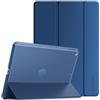 EasyAcc Custodia Cover Compatibile con iPad 9 Generazione/iPad 10.2 2021 2020 2019 / iPad 8. 7. Generazione, Cover Ultra Sottile in Pelle PU, blu navy