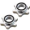 Generic Manubrio galvanizzato - Set standard (2 pezzi) esagonali | Blocco spinale di sicurezza antiscivolo, accessorio per barra di sollevamento , per un allenamento sicuro della a casa