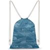 FWJZDSP Zaino con coulisse a fantasia squalo, borsa a tracolla da viaggio, sportiva, da palestra, unisex