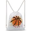 Lawenp Zaino da basket con coulisse Borsa da palestra sportiva in tela Borsa a tracolla resistente per uomo donna