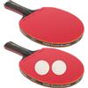 USHOBE Set di Racchette da Ping Pong in Legno con Manico e Corto, Gomma Antiscivolo, Include Palline, per Allenamento Indoor e Sviluppo Abilità per Studenti