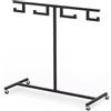 Generic Carrello portatile per attrezzature fitness con ruote, organizer per attrezzi sportivi con supporto per corde da salto e hula hoop