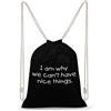FWJZDSP Non puoi avere cose belle Zaino con coulisse Borsa a tracolla Borsa da viaggio Sport Palestra Unisex