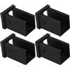 TOYANDONA Manicotti Quadrati Riduzione Rumore e Scorrimento Fluido in Plastica Nera 4 Pezzi per Attrezzature Fitness Adatti per Tubi di Palestra e Sedie