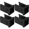 NIYANGLE Manicotti Quadrati 4 Pezzi in Plastica Nera Inserti in Pp e Pa Adattatori per Tubi, Montaggio Sicuro e Funzionamento Fluido per Attrezzature Fitness per Palestra