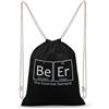 FWJZDSP Birra Gli elementi es iali Zaino con coulisse Borsa a tracolla Borsa da viaggio Sport Palestra Unisex