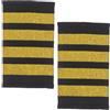 DOITOOL Spalline da Pilota Professionali in Poliestere 1 Paio 4 Barre Dorate per Uniformi di Scuole di Aviazione e Club Aeronautici, Design Unico e Resistente allo Sbiadimento