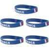 MAGICLULU 5 Pezzi Bracciale in Silicone Stampa Bandiera Nazionale, Comodo da Indossare per Uomo e Donna, per Partite Internazionali e Giochi Sportivi Colore Casuale