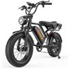 MUSELR BK20 Bicicletta elettrica per adulti, 48V 20Ah,Le norme CE e EN 15194 autonomia 60-100 km, bicicletta elettrica 20 pollici, per tutti i terreni, doppia sospensione, 7 marce, doppio freno a disco.