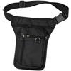 Zhcwldmi Marsupio da gamba nero, da uomo, borsa da coscia da motociclista, marsupio da festival, marsupio da donna
