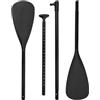 vidaXL 2 in 1 pala per kayak e SUP 203 x 19,5 cm Nero, Paddle regolabile, SUP, sport acquatici, all'aperto, uso fiume, alluminio, nero