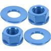 VILLCASE Dado e Design Unico per Mozzo Posteriore Bici M10 in Lega di Alluminio Blu 2 Pezzi Vite di Rilascio ad Alta Resistenza per Bici da Corsa