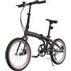 RCB GK4 Bicicletta Pieghevole 20 Pollici, Telaio in Alluminio, Cambio a 7 Velocità, Freni a Disco Meccanici, Forcella Ammortizzata in Acciaio al Carbonio, City Bike per Adulti e Ragazzi