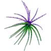 Nutup Esca morbida a forma di riccio di mare in TPE ad affondamento lento con tentacoli per spigola, luccio, pesce persico, esche galleggianti realistiche a doppio colore, 7 cm (2# viola verde 7 cm/1,6 g)