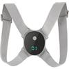 Generic Supporto dritto intelligente per la schiena con sensore, promemoria di vibrazione, regolabile, morbido, confortevole, fitness, yoga, per adolescenti (grigio chiaro, 20 x 15 cm)