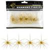 Alvorox 4 esche da pesca a forma di riccio marino, 7 cm, TPE bionico, esche morbide per pesce persico e trota in acqua salata e dolce (giallo chiaro)