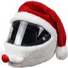 Generic Cappello natalizio per casco da moto, copricapo decorativo per le vacanze, adatto alla maggior parte dei rivestimenti completi, accessorio perfetto per viaggi stagionali (rosso, 70 x 35 cm)