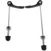 HOMSFOU Set 2 Pezzi Sgancio Rapido per Mozzi Ruota Bici Mountain Bike in Ferro Nero Installazione Facile e Sicura per Ruota Anteriore e Posteriore