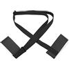 Gucagle Cinghie da sci Design ammortizzante Lunghezza regolabile Resistente Cinghia a doppia piastra per trasportare gli sci sulle spalle per Sci Snowboard Viaggi Nylon Nero