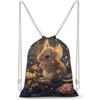 FWJZDSP Topolino nello zaino con coulisse, borsa a tracolla, borsa sportiva da viaggio, borsa da palestra unisex