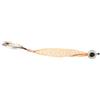 Tufgo per flash Body Tube Streamer Fly Lure con occhi 3D per spigola, trota, luccio, pesce persico, coda di piuma, amo spinato d'acqua dolce acqua salata 8,2 cm (arancione)