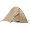 Tufgo Tenda da campeggio per sopravvivenza ultra leggera, con impronta, design a cupola antivento per escursioni e festival, tenda da esterno in tessuto 210T marrone, 250 x 150 x 120 cm (marrone terra)