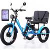 Generic Triciclo elettrico per adulti Mobility a 3 ruote con pneumatici larghi, batteria rimovibile, sedile passeggero, display LCD, per strade cittadine e di montagna.