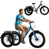 Generic Triciclo elettrico a 3 ruote per anziani, con pneumatici larghi, 7 velocità e sistema antiribaltamento, ideale per ciclismo all'aperto, portata massima 120 kg.