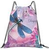 SDEGTHO Zaino da palestra con stampa di libellula rosa e libellula blu, leggero e resistente all'acqua, zaino sportivo per uomo e donna, yoga, corsa, allenamento
