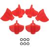 BCOATH Coperture per Penne di Freccia in ABS Ultraleggero 6 Pezzi Design Aderente Stile Fai-da-Te per Protezione Durante Tiro Arco All'aperto e Competizioni