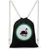 FWJZDSP Zaino a tracolla Black Swan con coulisse, borsa da viaggio sportiva da palestra unisex