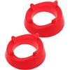 NUOBESTY 2 Pezzi Portapalla Sportivo Rosso in Pp Base Robusta e Supporto a 4 Angoli, Design Semplice ed Elegante per Uffici e Case, per Rugby e Palloni da Basket
