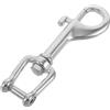 Angoily Gancio Scatto Girevole Clip Resistente e Compatta in Acciaio Inossidabile per attività Subacquee per Corda e Cinturino Fotocamera, Accessorio Mare e Immersione