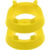 NUOBESTY 2 Pezzi Porta Palloni da Calcio e Rugby Base Robusta in Pp, Supporto a Angoli per Esposizione Organizzata e Decorativa in Casa e Ufficio, Colore Giallo