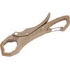 Generic Supporto compatto per labbra di pesce, con portachiavi, forte strumento da pesca, ganascia larga, portatile, per campeggio e attività all'aperto (cachi, 10,9 x 2,5 cm)