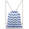 FWJZDSP Zaino con coulisse e sfondo di onde marine blu, borsa a tracolla, borsa sportiva da viaggio, borsa da palestra unisex