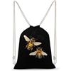 FWJZDSP Zaino a tracolla con coulisse Two Bees Flying, borsa da viaggio, sportiva, da palestra, unisex