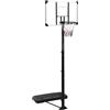 MBDRKVGF Supporto da basket regolabile in altezza 256-361 cm, con pannello posteriore in policarbonato resistente alle intemperie, canestro da basket portatile per giardino e vialetto