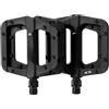 FUANA Pedali per mountain bike in fibra di nylon con 16 chiodi antiscivolo per MTB per ciclismo su ghiaia, design con cuscinetti in lega di alluminio nero, 12,6 cm (nero)