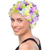 Genérico Cuffia da nuoto da donna, stile vintage, con petali floreali, comoda con protezione per le orecchie, per donne e adulti, ragazze