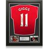 Exclusive Memorabilia Maglia del Manchester United autografata da Ryan Giggs. Incorniciata.