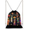 Lawenp Africa Ethnic Black Women Zaino con coulisse Borsa da palestra sportiva in tela Borsa a tracolla resistente per uomo donna
