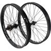 KHEbikes KHE Prism - Set di ruote BMX da 20, ruota anteriore e posteriore, asse da 14 mm/10 mm, ruota libera 16T, 36H, cerchioni in alluminio 7005