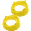 SHINEOFI 2 Pezzi Supporto Porta Pallone da Calcio e Rugby in Pp Design Multifunzionale e Base Robusta, Espositore per Palloni Sportivi da Casa e Ufficio, Colore Giallo